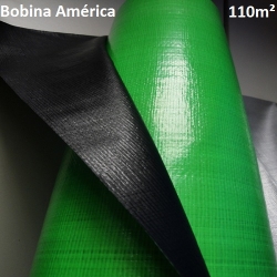 Bobina Verde Limão - Preto Fosco de Polyetileno 50x2,20m